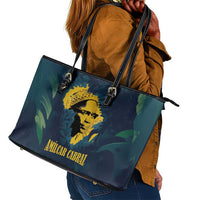 Amilcar Cabral Leather Tote Bag Guinea-Bissau African National Liberation Leader - Cultural Resistance Tribute - Wonder Print Shop