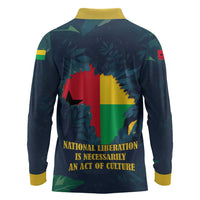 Amilcar Cabral Long Sleeve Polo Shirt Guinea-Bissau African National Liberation Leader - Cultural Resistance Tribute - Wonder Print Shop