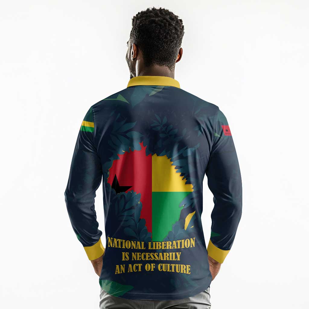 Amilcar Cabral Long Sleeve Polo Shirt Guinea-Bissau African National Liberation Leader - Cultural Resistance Tribute - Wonder Print Shop