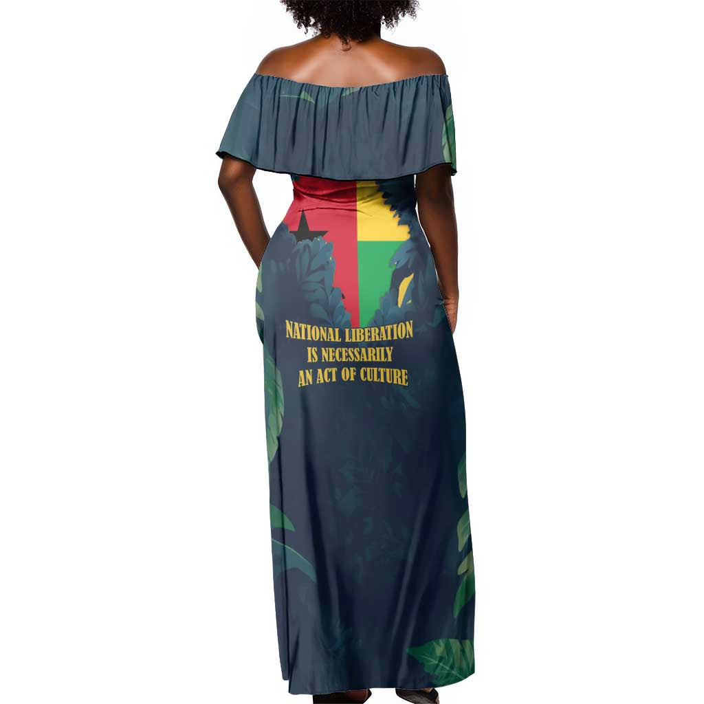 Amilcar Cabral Off Shoulder Maxi Dress Guinea-Bissau African National Liberation Leader - Cultural Resistance Tribute - Wonder Print Shop