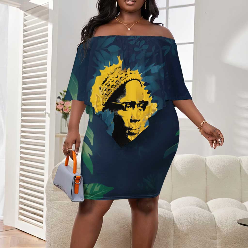 Amilcar Cabral Off Shoulder Short Dress Guinea-Bissau African National Liberation Leader - Cultural Resistance Tribute - Wonder Print Shop