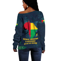 Amilcar Cabral Off Shoulder Sweater Guinea-Bissau African National Liberation Leader - Cultural Resistance Tribute - Wonder Print Shop