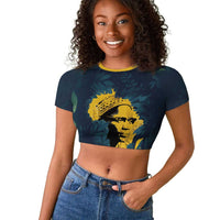 Amilcar Cabral Raglan Cropped T shirt Guinea-Bissau African National Liberation Leader - Cultural Resistance Tribute - Wonder Print Shop