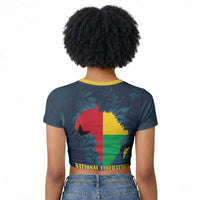 Amilcar Cabral Raglan Cropped T shirt Guinea-Bissau African National Liberation Leader - Cultural Resistance Tribute - Wonder Print Shop