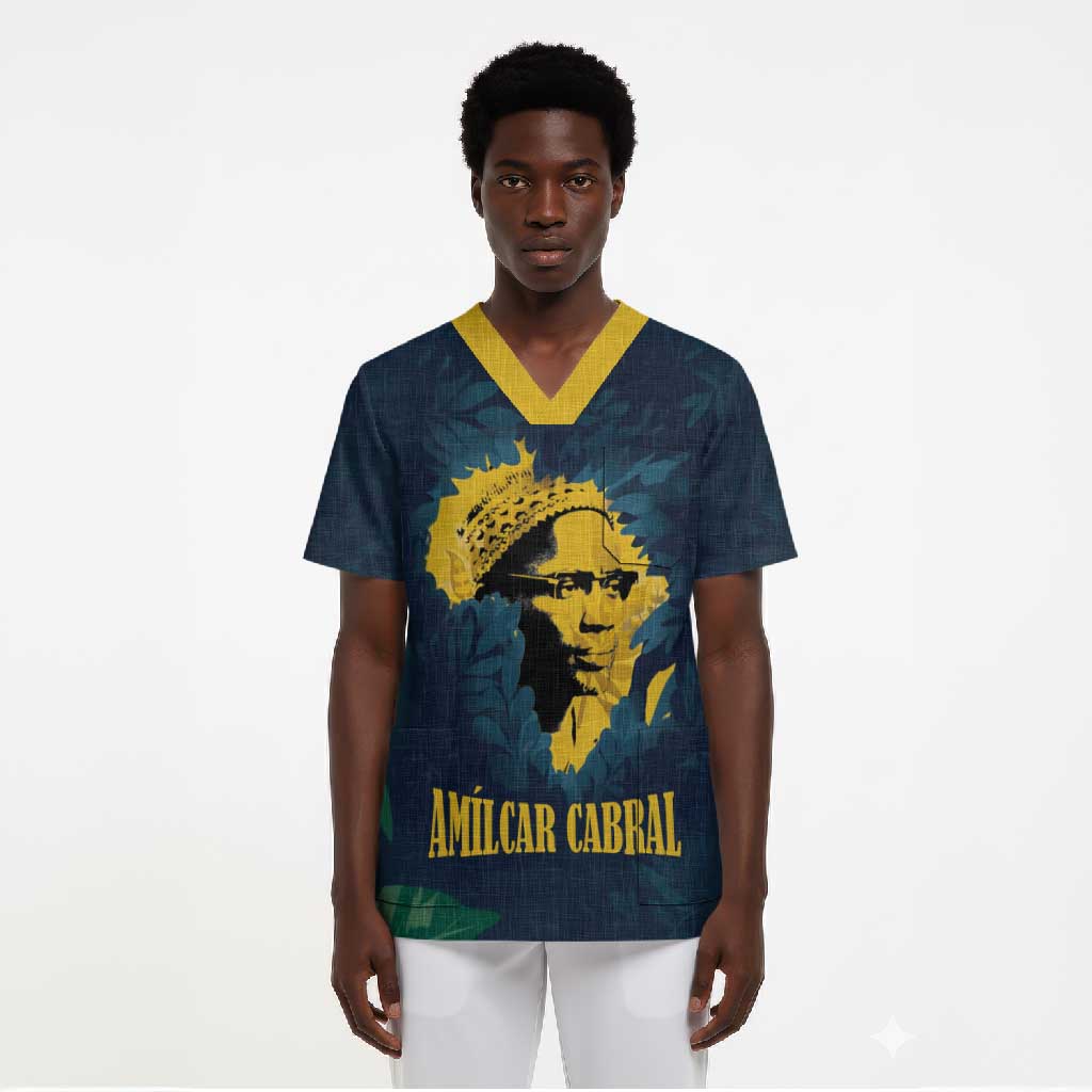 Amilcar Cabral Scrub Top Guinea-Bissau African National Liberation Leader - Cultural Resistance Tribute - Wonder Print Shop