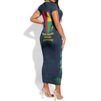 Amilcar Cabral Short Sleeve Bodycon Dress Guinea-Bissau African National Liberation Leader - Cultural Resistance Tribute - Wonder Print Shop