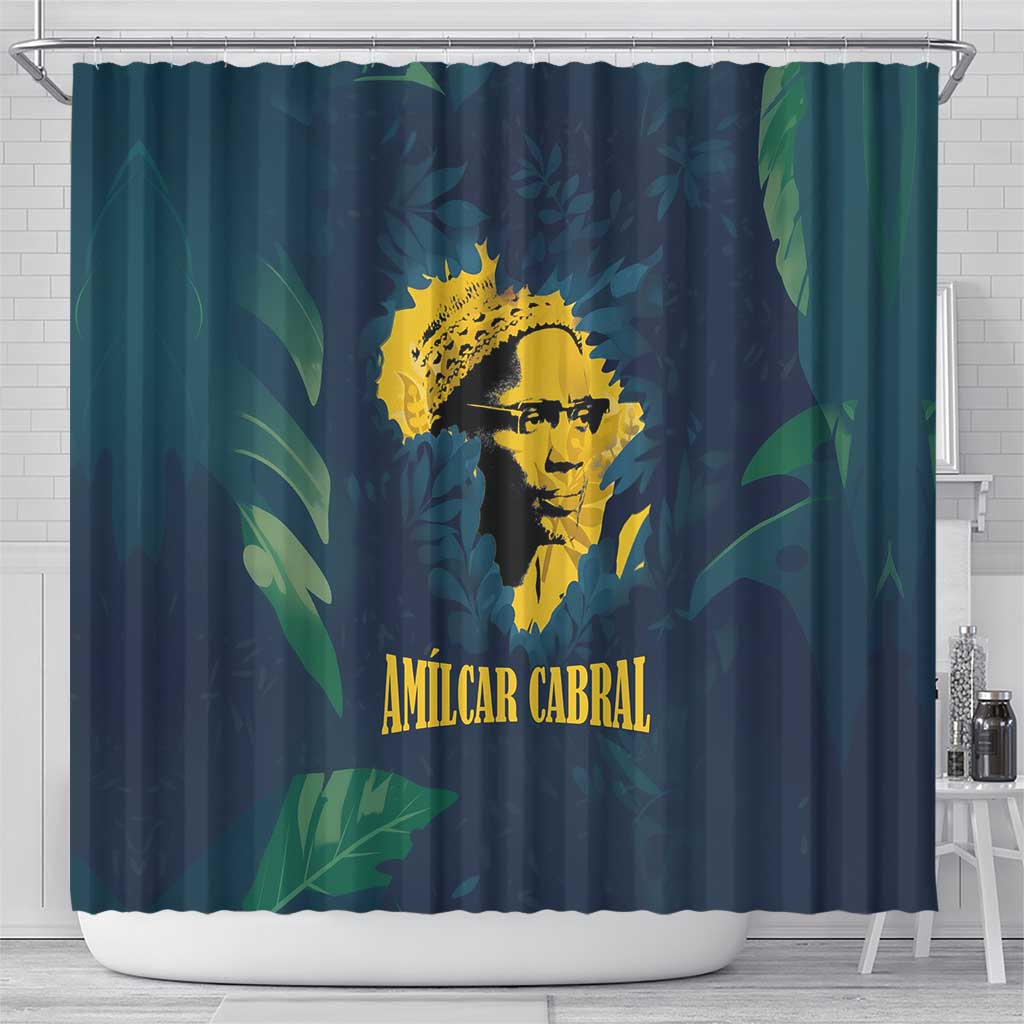 Amilcar Cabral Shower Curtain Guinea-Bissau African National Liberation Leader - Cultural Resistance Tribute - Wonder Print Shop