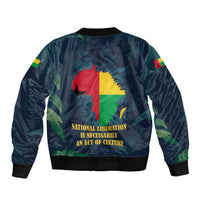 Amilcar Cabral Sleeve Zip Bomber Jacket Guinea-Bissau African National Liberation Leader - Cultural Resistance Tribute - Wonder Print Shop