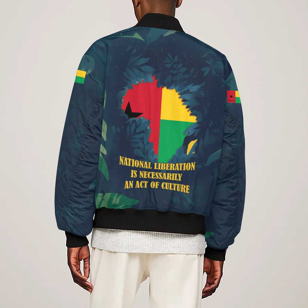 Amilcar Cabral Sleeve Zip Bomber Jacket Guinea-Bissau African National Liberation Leader - Cultural Resistance Tribute - Wonder Print Shop