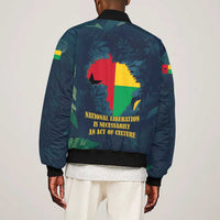 Amilcar Cabral Sleeve Zip Bomber Jacket Guinea-Bissau African National Liberation Leader - Cultural Resistance Tribute - Wonder Print Shop