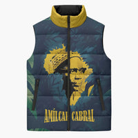 Amilcar Cabral Sleeveless Puffer Jacket Guinea-Bissau African National Liberation Leader - Cultural Resistance Tribute - Wonder Print Shop