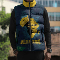 Amilcar Cabral Sleeveless Puffer Jacket Guinea-Bissau African National Liberation Leader - Cultural Resistance Tribute - Wonder Print Shop
