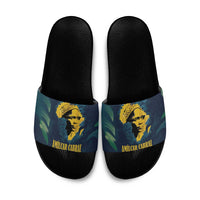 Amilcar Cabral Slide Sandals Guinea-Bissau African National Liberation Leader - Cultural Resistance Tribute - Wonder Print Shop