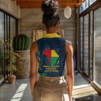 Amilcar Cabral Women Sleeveless Polo Shirt Guinea-Bissau African National Liberation Leader - Cultural Resistance Tribute - Wonder Print Shop