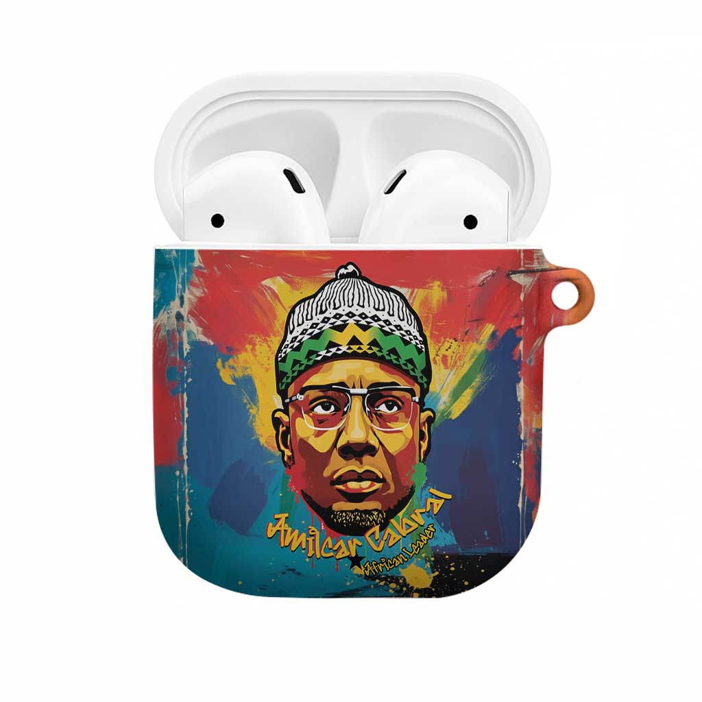 Amilcar Cabral AirPods Case Armed Activist Quote Raised Fist African Liberation Tribute - Colorful Paint Stroke - Wonder Print Shop