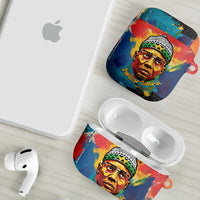Amilcar Cabral AirPods Case Armed Activist Quote Raised Fist African Liberation Tribute - Colorful Paint Stroke - Wonder Print Shop