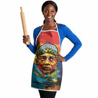 Amilcar Cabral Apron Armed Activist Quote Raised Fist African Liberation Tribute - Colorful Paint Stroke - Wonder Print Shop