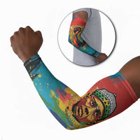 Amilcar Cabral Arm Sleeves Armed Activist Quote Raised Fist African Liberation Tribute - Colorful Paint Stroke - Wonder Print Shop