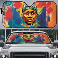 Amilcar Cabral Auto Sun Shade Armed Activist Quote Raised Fist African Liberation Tribute - Colorful Paint Stroke - Wonder Print Shop