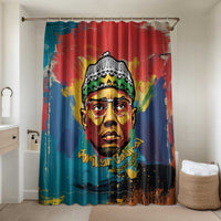 Amilcar Cabral Bathroom Set Armed Activist Quote Raised Fist African Liberation Tribute - Colorful Paint Stroke - Wonder Print Shop