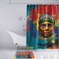 Amilcar Cabral Bathroom Set Armed Activist Quote Raised Fist African Liberation Tribute - Colorful Paint Stroke - Wonder Print Shop