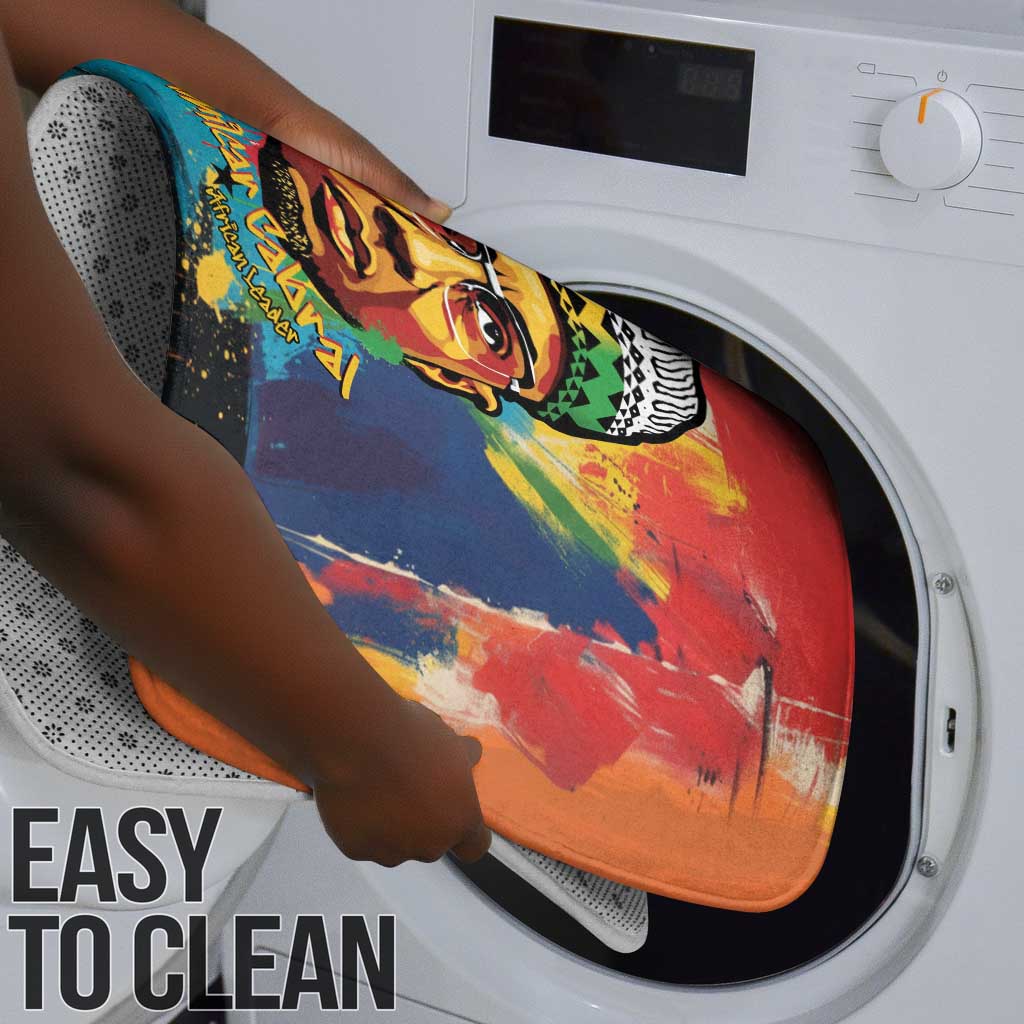 Amilcar Cabral Bathroom Set Armed Activist Quote Raised Fist African Liberation Tribute - Colorful Paint Stroke - Wonder Print Shop