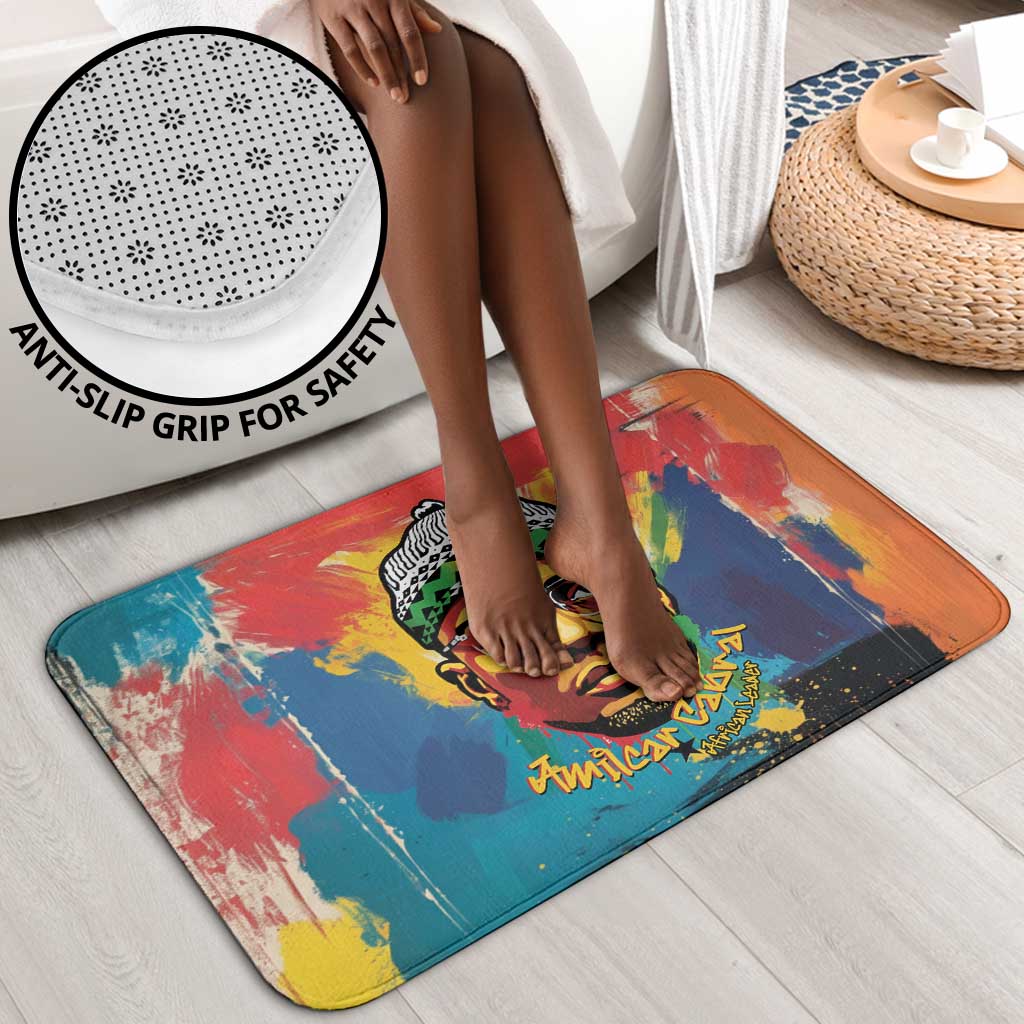 Amilcar Cabral Bathroom Set Armed Activist Quote Raised Fist African Liberation Tribute - Colorful Paint Stroke - Wonder Print Shop