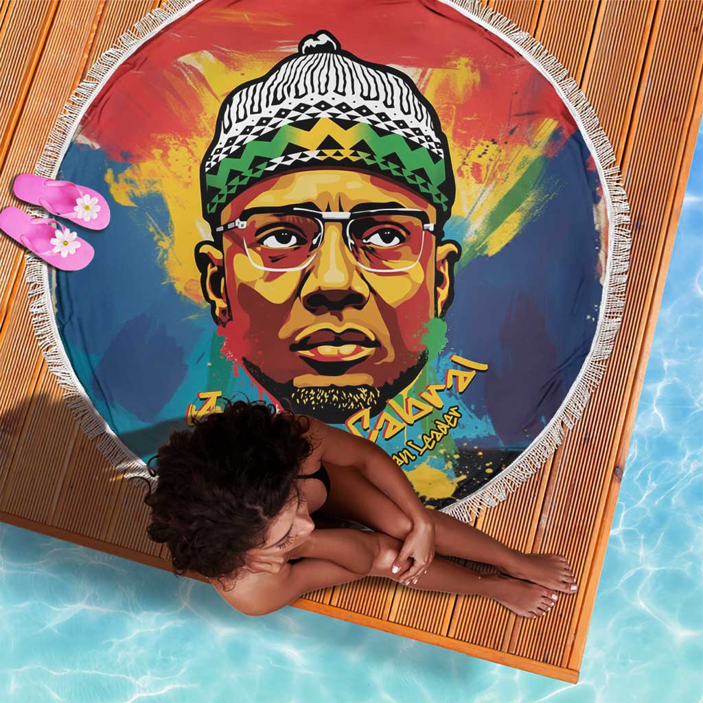 Amilcar Cabral Beach Blanket Armed Activist Quote Raised Fist African Liberation Tribute - Colorful Paint Stroke - Wonder Print Shop