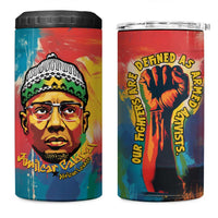 Amilcar Cabral 4 in 1 Can Cooler Tumbler Armed Activist Quote Raised Fist African Liberation Tribute - Colorful Paint Stroke - Wonder Print Shop