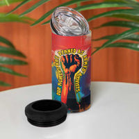 Amilcar Cabral 4 in 1 Can Cooler Tumbler Armed Activist Quote Raised Fist African Liberation Tribute - Colorful Paint Stroke - Wonder Print Shop