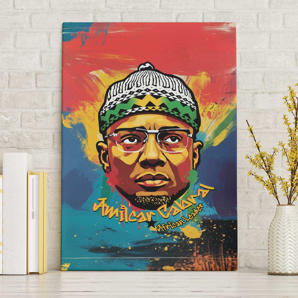 Amilcar Cabral Canvas Wall Art Armed Activist Quote Raised Fist African Liberation Tribute - Colorful Paint Stroke - Wonder Print Shop