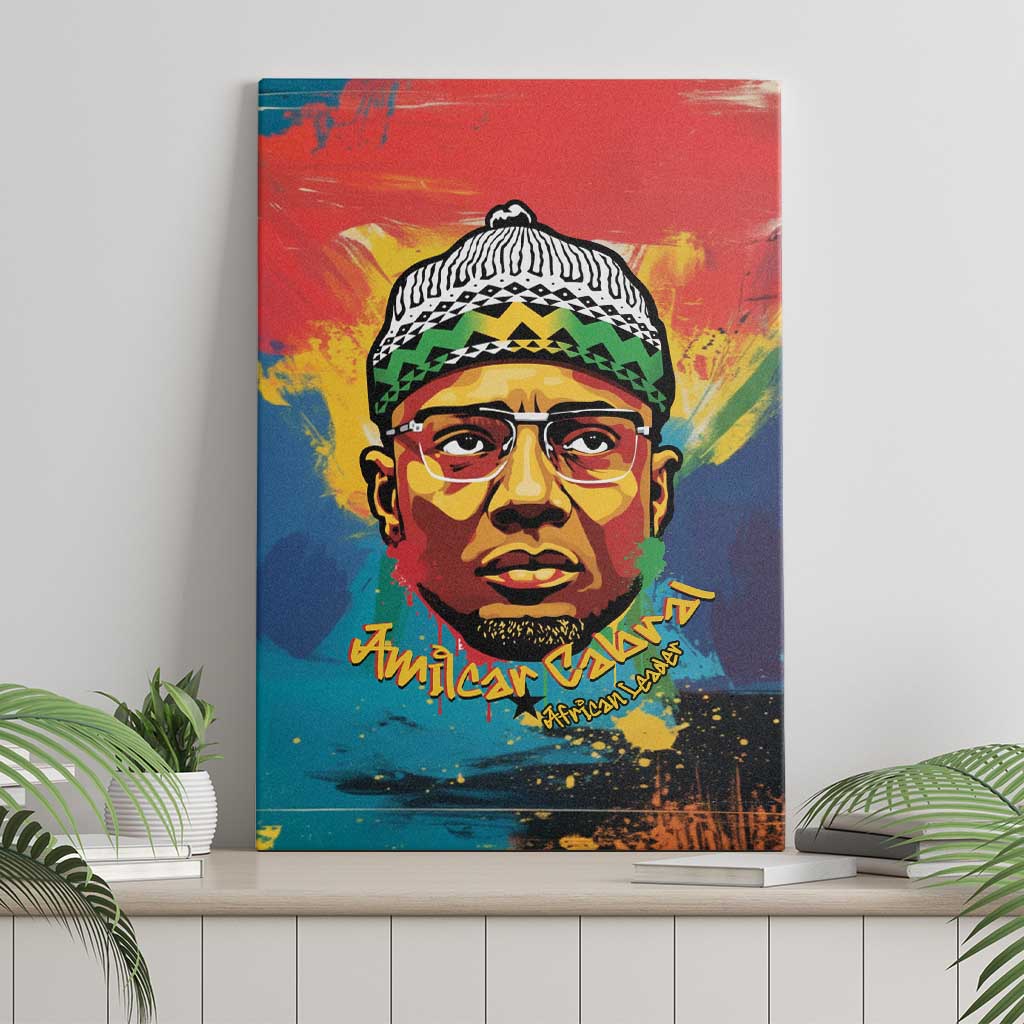 Amilcar Cabral Canvas Wall Art Armed Activist Quote Raised Fist African Liberation Tribute - Colorful Paint Stroke - Wonder Print Shop