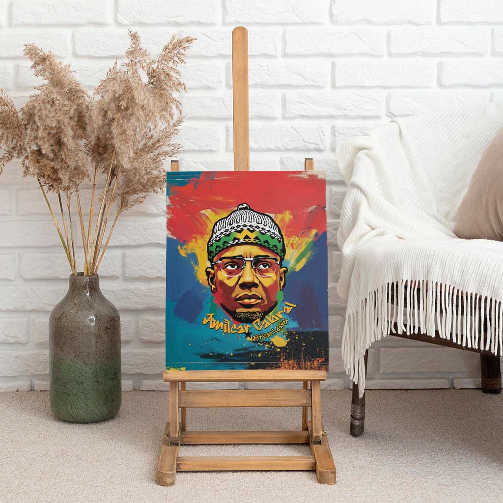 Amilcar Cabral Canvas Wall Art Armed Activist Quote Raised Fist African Liberation Tribute - Colorful Paint Stroke - Wonder Print Shop