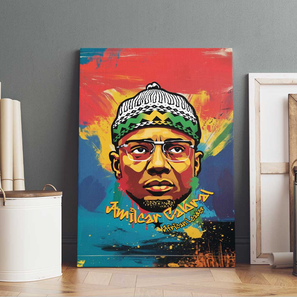 Amilcar Cabral Canvas Wall Art Armed Activist Quote Raised Fist African Liberation Tribute - Colorful Paint Stroke - Wonder Print Shop