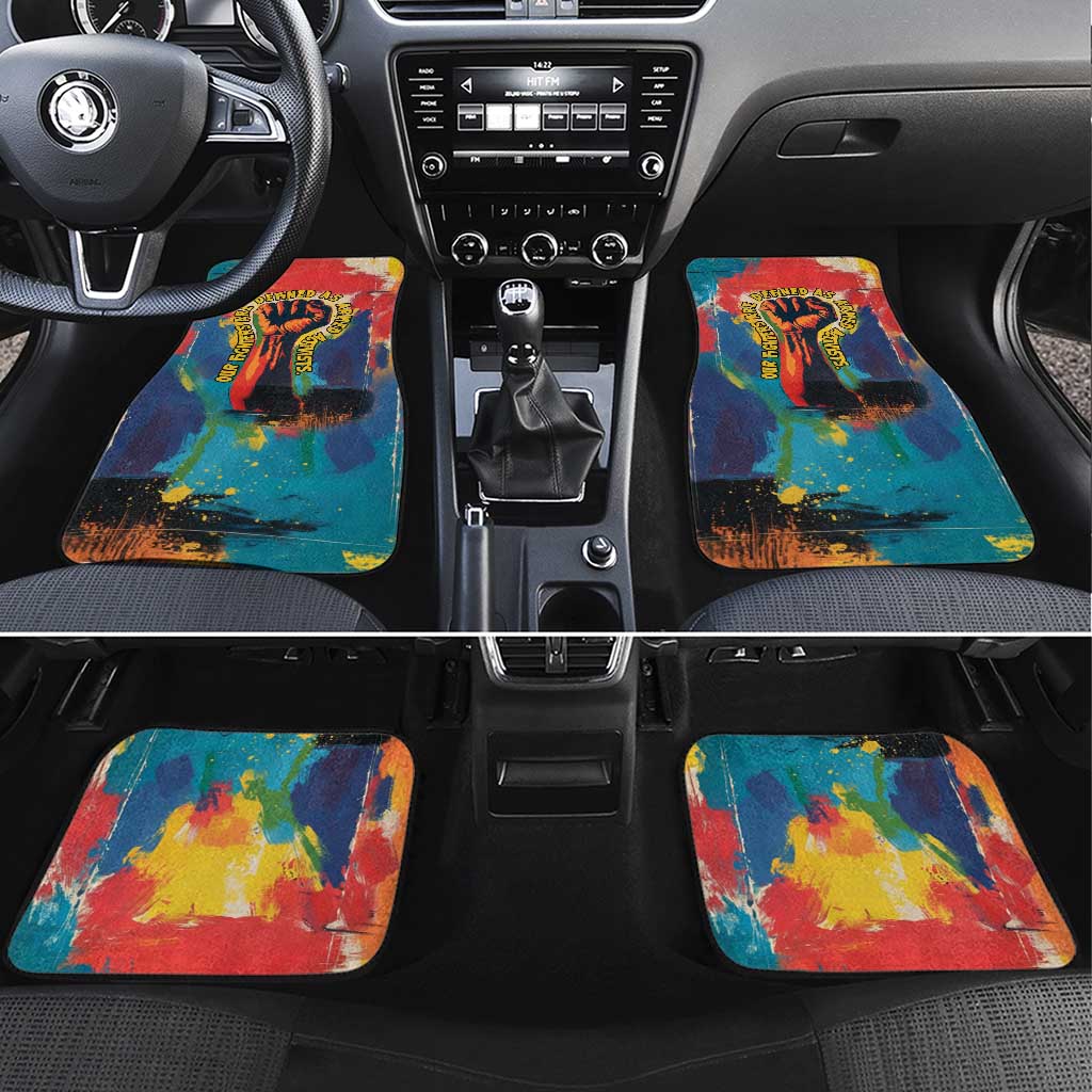 Amilcar Cabral Car Mats Armed Activist Quote Raised Fist African Liberation Tribute - Colorful Paint Stroke - Wonder Print Shop