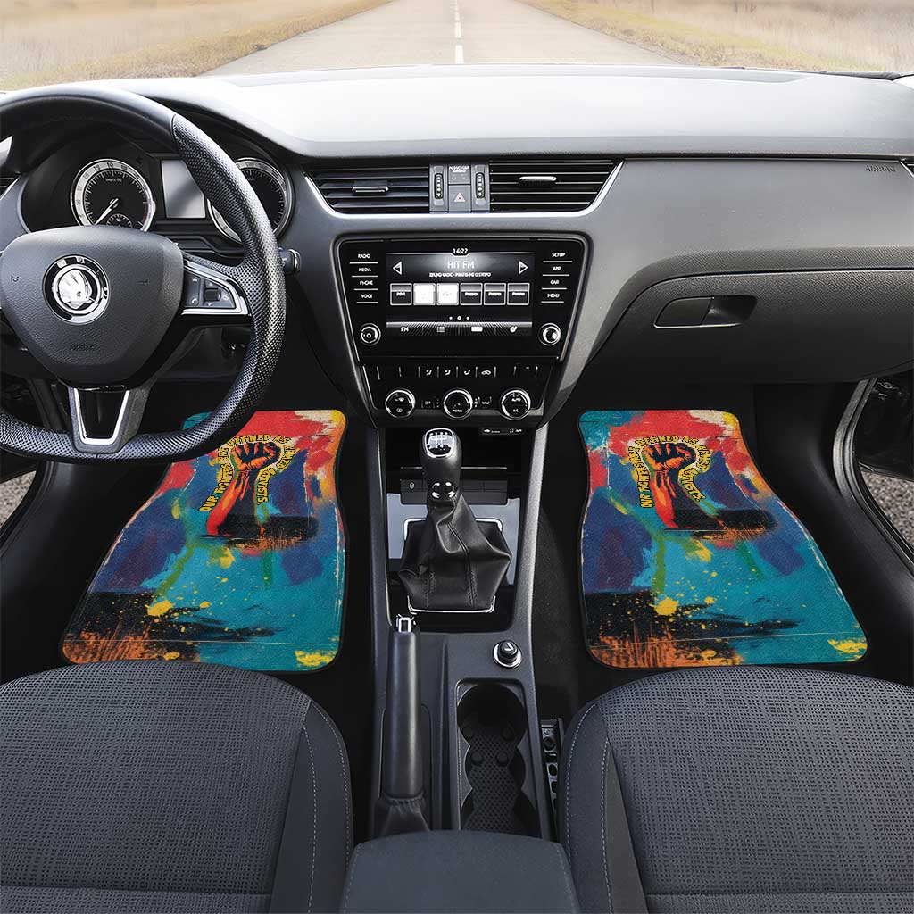 Amilcar Cabral Car Mats Armed Activist Quote Raised Fist African Liberation Tribute - Colorful Paint Stroke - Wonder Print Shop