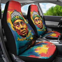 Amilcar Cabral Car Seat Cover Armed Activist Quote Raised Fist African Liberation Tribute - Colorful Paint Stroke - Wonder Print Shop