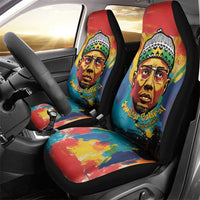 Amilcar Cabral Car Seat Cover Armed Activist Quote Raised Fist African Liberation Tribute - Colorful Paint Stroke - Wonder Print Shop