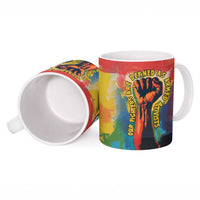 Amilcar Cabral Ceramic Mug Armed Activist Quote Raised Fist African Liberation Tribute - Colorful Paint Stroke - Wonder Print Shop