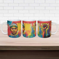 Amilcar Cabral Ceramic Mug Armed Activist Quote Raised Fist African Liberation Tribute - Colorful Paint Stroke - Wonder Print Shop