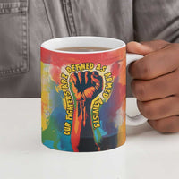 Amilcar Cabral Ceramic Mug Armed Activist Quote Raised Fist African Liberation Tribute - Colorful Paint Stroke - Wonder Print Shop