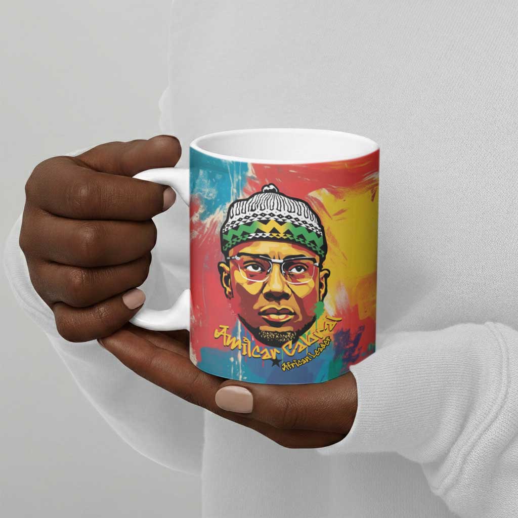 Amilcar Cabral Ceramic Mug Armed Activist Quote Raised Fist African Liberation Tribute - Colorful Paint Stroke - Wonder Print Shop