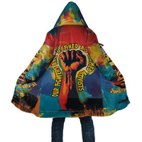 Amilcar Cabral Cloak Armed Activist Quote Raised Fist African Liberation Tribute - Colorful Paint Stroke - Wonder Print Shop