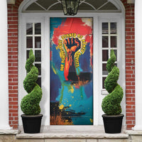 Amilcar Cabral Door Cover Armed Activist Quote Raised Fist African Liberation Tribute - Colorful Paint Stroke - Wonder Print Shop