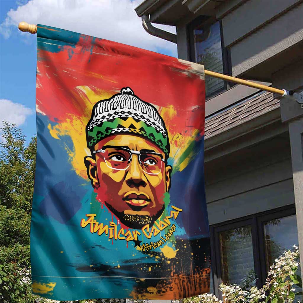 Amilcar Cabral Garden Flag Armed Activist Quote Raised Fist African Liberation Tribute - Colorful Paint Stroke - Wonder Print Shop