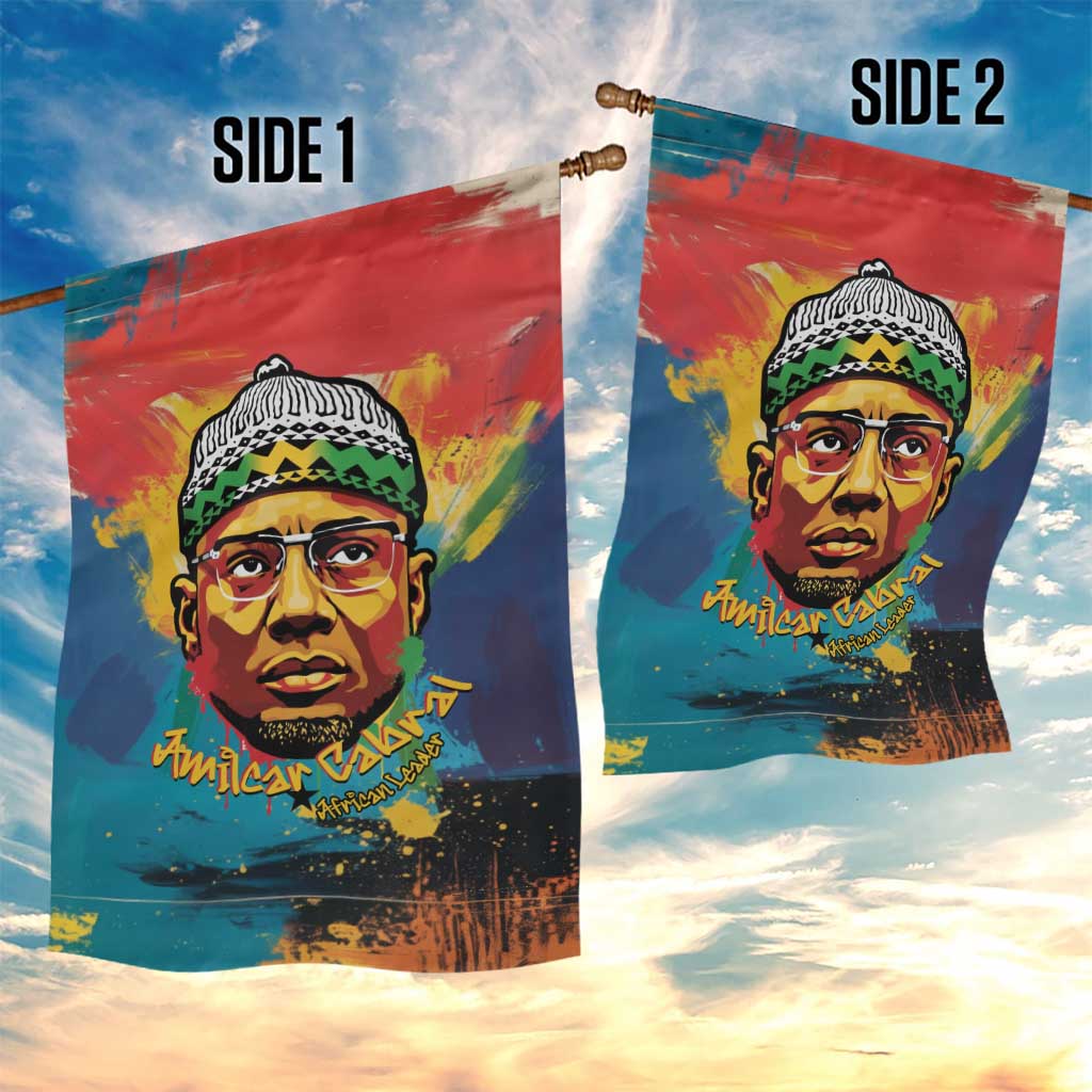 Amilcar Cabral Garden Flag Armed Activist Quote Raised Fist African Liberation Tribute - Colorful Paint Stroke - Wonder Print Shop