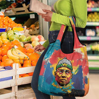 Amilcar Cabral Grocery Bag Armed Activist Quote Raised Fist African Liberation Tribute - Colorful Paint Stroke - Wonder Print Shop