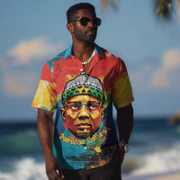 Amilcar Cabral Hawaiian Shirt Armed Activist Quote Raised Fist African Liberation Tribute - Colorful Paint Stroke - Wonder Print Shop