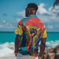 Amilcar Cabral Hawaiian Shirt Armed Activist Quote Raised Fist African Liberation Tribute - Colorful Paint Stroke - Wonder Print Shop