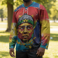 Amilcar Cabral Hockey Jersey Armed Activist Quote Raised Fist African Liberation Tribute - Colorful Paint Stroke - Wonder Print Shop